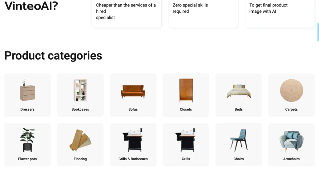 Create product visuals in realistic settings with Vinteo AI.