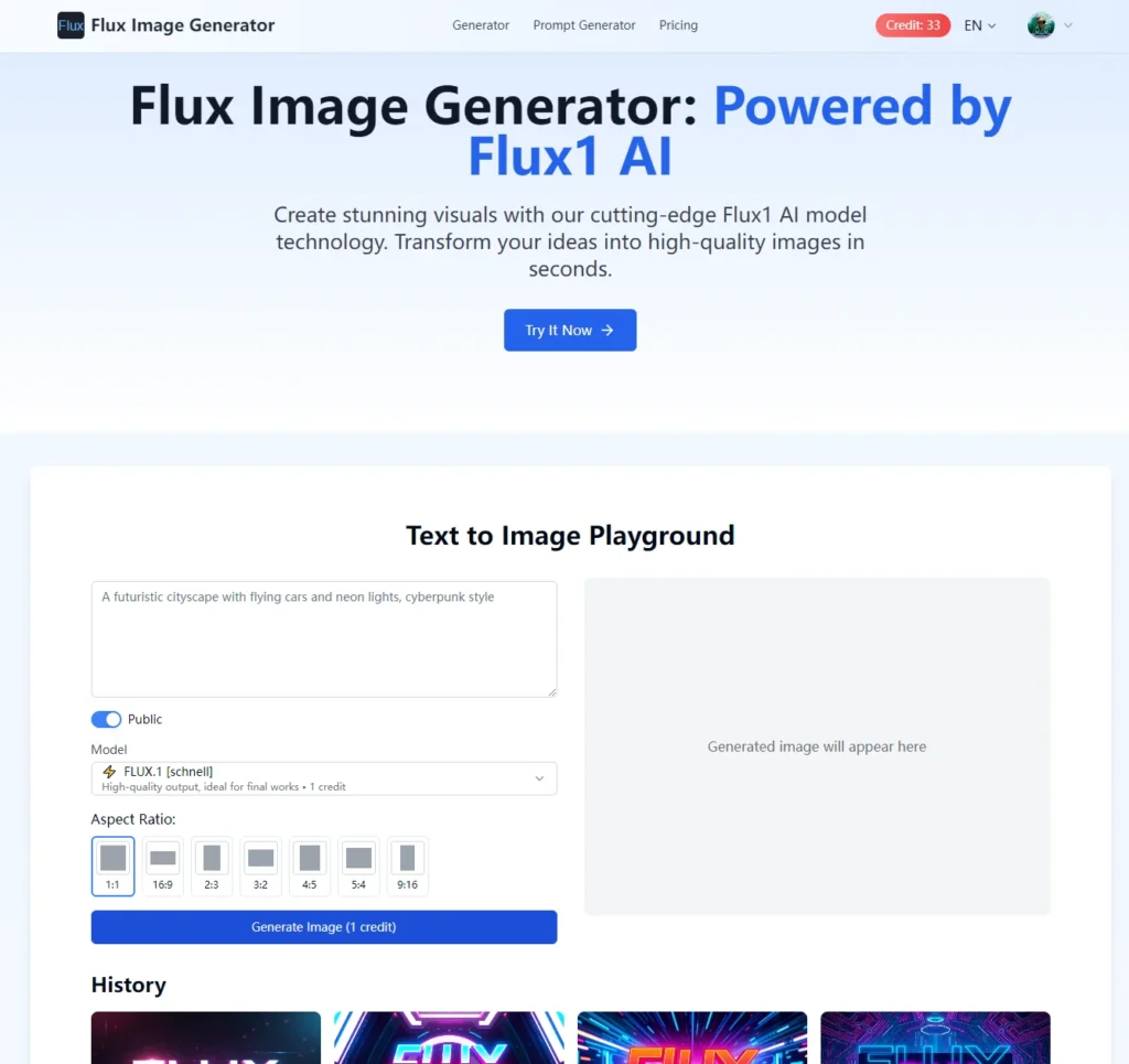 Flux Image Generator is an easy to use AI tool by Flux.1