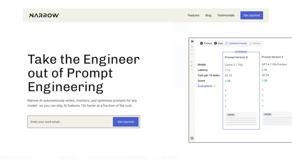 Optimize your prompts with automated AI engineering.