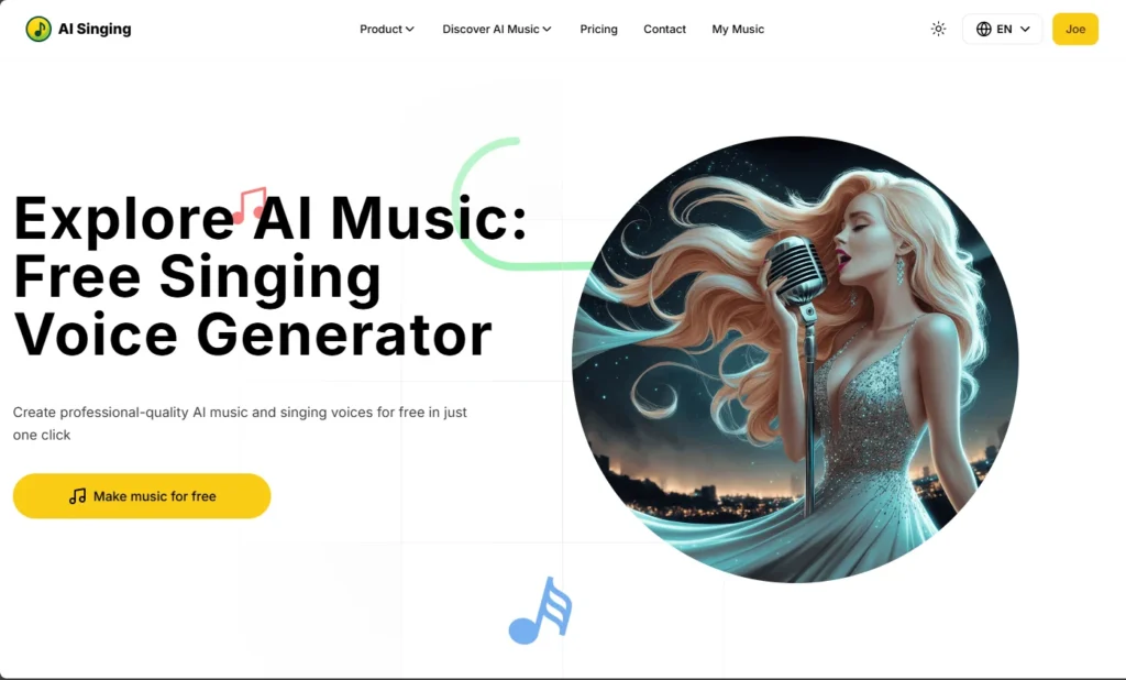 Generate music with a touch of AI.