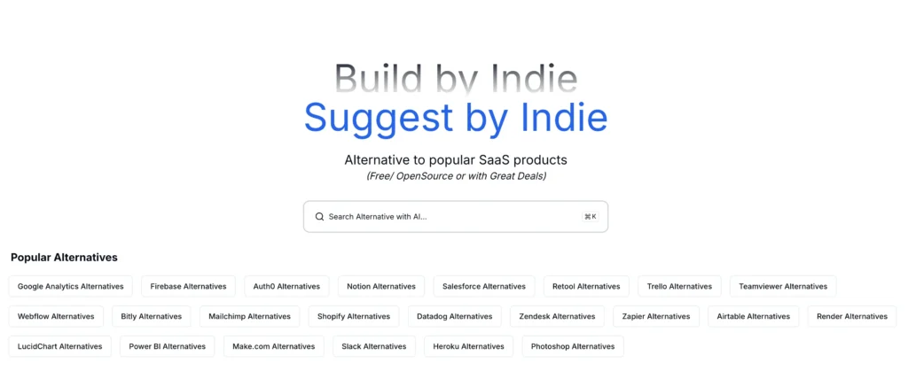 AI search opensource alternative for your popular SaaS products