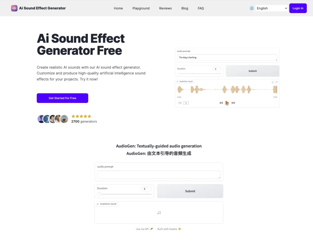 Create realistic AI sounds with our AI sound effect generator. Customize and produce high-quality artificial intelligence sound effects for your projects. Try it now!